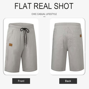 กางเกงขาสั้นผ้าคอตตอนหลายกระเป๋าสำหรับผู้ชายกางเกงกีฬากางเกงผ้าคอตตอนแบบลำลองกางเกงคาร์โก้100% คุณภาพสูงสำหรับฤดูร้อน - Product Image 5