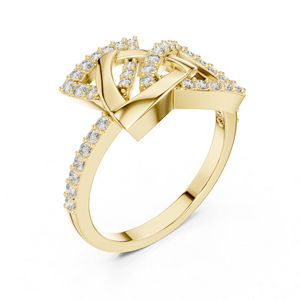 Anillo de Boda de Oro Rosa de 14K con Diamante Cultivado en Laboratorio para Mujer |   Regalo de Aniversario y para Fiestas Chapado en Oro con Certificado IGI - Product Image 5
