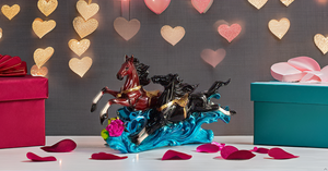 Feng Shui estatua de dos caballos corriendo para decoración del hogar regalo para cumpleaños, inauguración de la casa, regalos de ceremonia de premios - Product Image 2