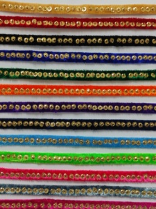 Paillettes velours paillettes strass fleur ruban dentelle tissu taille 12mm pour danse robe sac à main chaussures décorations-vente en gros - Product Image 4