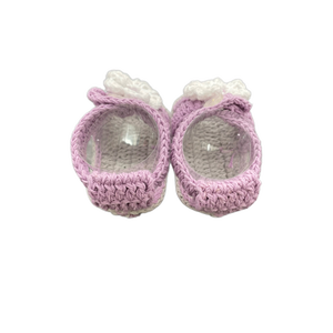 <span class=keywords><strong>Sandalias</strong></span> de flores de ganchillo hechas a mano de fábrica FS, zapatos casuales de algodón suave para bebés recién nacidos de 0 a 6 meses - Product Image 5