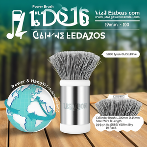 แปรงทรงกระบอก L.300 มม. D.20 มม. 0.15 มม. ขนแปรงลวดเหล็ก ความยาว 100 มม.-10 แพ็ค LESSMANN - Product Image 3