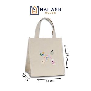 Sac isotherme MA47 style coréen en toile de coton pour déjeuner personnalisé imprimé écologique thermique sac à déjeuner de bureau OEM ODM - Product Image 2