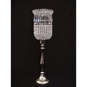 Trendy Design Metal <b>Crystal</b> Silver Hurricanes Holder for Home Event Wedding <b>Decorative</b> Tabletop Centerpieces - Product Image 4