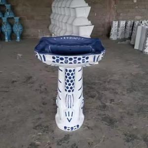 อ่างล้างจานแบบมีฐานตั้งทำจากเซรามิกทรงสี่เหลี่ยมสำหรับใช้ในห้องน้ำทรงสี่เหลี่ยมขนาดใหญ่มีเอกลักษณ์ประดับเพชร - Product Image 5