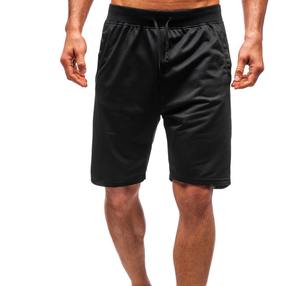 Shorts de survêtement décontractés et tendance pour hommes, avec poches, couleur unie, respirants, séchage rapide, 100 % coton, taille mi-haute, pour l'été, la gym, la plage et le quotidien - Product Image 1