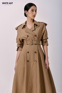 2024 Newest Design Casual Women Dresses A-Line Aberfa Flared Dress Eco-Friendly Fabric Women'S Clothing Whiteant Vietnam Factory - Product Image 4