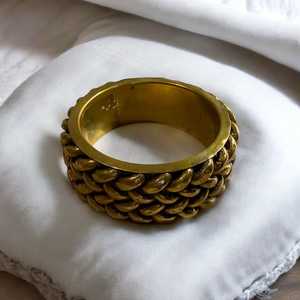 Brazalete de latón rústico vintage con diseño de trenza de latón retro, joyería Bohemia llamativa para mujer - Product Image 5