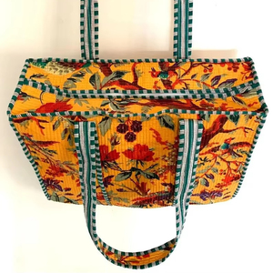 กระเป๋าสะพายไหล่ผ้าฝ้ายแบบเย็บปะติดปะต่อกันเป็นมิตรกับสิ่งแวดล้อมเดินทางอย่างยั่งยืนโยคะช้อปปิ้งชายหาดวีคเอนเดอร์ - Product Image 1