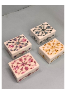 Handmade <b>White</b> Marble Inlay Jewelry <b>Box</b> with Gemstone Floral Art Luxury Decorative Stone <b>Gift</b> <b>Box</b> - Product Image 2