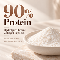 Poudre de peptides de collagène bovin hydrolysé 90% protéines, ingrédient en vrac pour la santé des articulations et la beauté, fournisseur