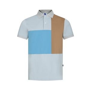 Style moderne pour hommes pour polos Tissu extensible personnalisé à motif de blocs tricolores uniques pour les uniformes sur les sites Web commerciaux - Product Image 6