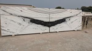 Carreaux en marbre blanc panda de haute qualité, pierre naturelle pour la décoration de sols intérieurs, surface polie, tailles personnalisées, usine - Product Image 4