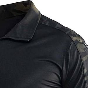 เสื้อโปโลมีซิปปรับแต่งได้สำหรับผู้ชายเสื้อเชิ๊ตแขนสั้นแบบลำลองระบายอากาศได้เสื้อยืดพิมพ์ลายซิป1/4สำหรับยิมฤดูร้อน - Product Image 3