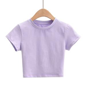 Venta al por mayor para niños de alta calidad de verano al por mayor camiseta modal personalizada para Niñas Ropa de verano para niños cuello redondo niños - Product Image 3