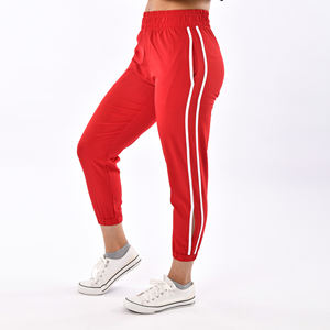 Ladies High Waisted Female Printed <b>Red</b> Side Slit Unisex Sweatpants Custom Sweat Track Jogger Pant for Women - Product Image 5