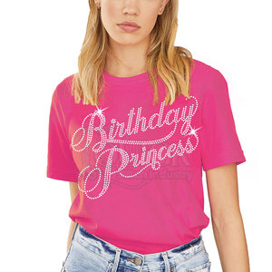 Camisetas de mujer con diamantes de imitación de alta calidad a precio razonable verano transpirable secado rápido ecológico - Product Image 4