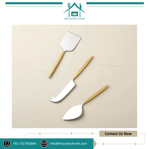 100% Genuine Quality Custom Made Luxury Design Wedding Usage Sustainable Brass Handle Silver <b>Cheese</b> <b>Set</b> From Top Supplier - Product Image 2