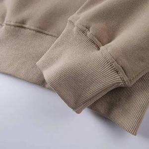 Sweat-shirt d'hiver décontracté uni à manches longues et col rond en coton 100% pour homme, taille plus, avec logo personnalisé - Product Image 6