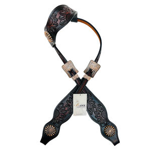 Harnais d'équitation en cuir véritable de style occidental, à une oreille, sculpté à la main, avec des accessoires en cuivre, pour l'équitation - Product Image 1