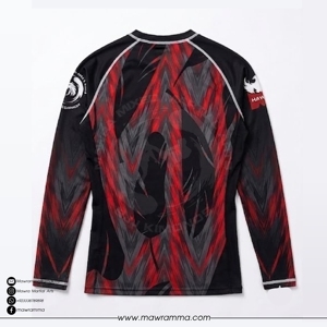 Rashguards à manches courtes personnalisés de haute qualité avec logo sublimé, pour hommes, extensibles dans 4 directions, respirants, pour la gym, la course à pied, la course de fitness, chemises de compression - Product Image 4