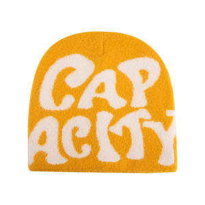 Gorro de Mohair de Invierno de Alta Calidad, Estilo Clásico, Color Sólido, para Hombre y Mujer, Gorro de Punto con Bordado Personalizado, Moda - Product Image 4