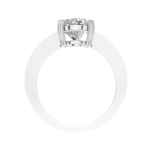 แหวนหมั้นและแต่งงานโมอิสซาไนต์ 3 กะรัต ขายส่ง ทองคำแท้ 14K ทรงรี ดีไซน์หรูหราทันสมัย แหวนชุบทอง 14K - Product Image 4