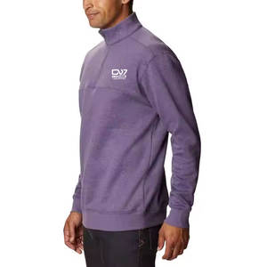 Sweatshirts à logo imprimé personnalisé pour hommes Fabrication pakistanaise Vente en gros de basique Sweatshirts à demi-fermeture éclair en coton mélangé pour hommes - Product Image 3