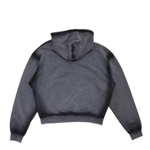 Ensemble deux pièces personnalisé délavé à l'acide Vintage survêtement de jogging sweat à capuche zippé pantalon de survêtement droit taille adulte Air - Product Image 4