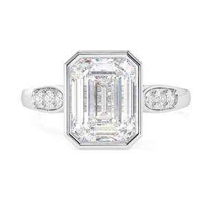 1,00 CTEmerald Diamond 7 Stone Regalo de Navidad para mujeres - Product Image 5