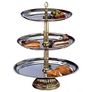 Présentoir à gâteaux en métal lourd avec design fait main pour un affichage fiable des desserts de mariage et une table de boulangerie par Decor impex - Product Image 4