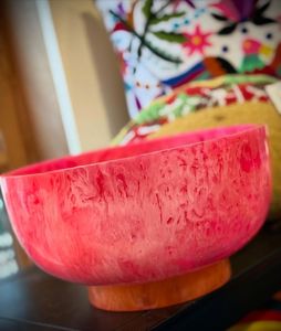 Bol à salade en résine pour la cuisine et la table, nouveau design, bol de service en résine, fait à la main, vaisselle pour la maison et le jardin, personnalisation - Product Image 1