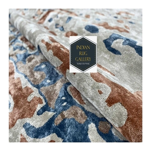 Tapis personnalisé en soie de très haute qualité, moderne et coloré, tufté à la main, pour les projets commerciaux d'intérieur de maison - Product Image 4