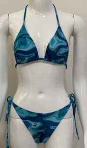Conjunto de Bikini personalizado unisex de alta calidad de 2 piezas con decoración de cinturón bordado hecho de Spandex/nailon servicio OEM disponible - Product Image 4