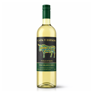 Capa y Espada - Vino Blanco Seco Airn Macabeo 11% ABV, Vino Blanco Español Fresco 750ml - Product Image 1