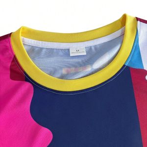 Customized Multi Colors Printed Team Player Names Numbers Soccer Jerseys 100% Polyester <b>Mesh</b> Fabric Crew Neck <b>Short</b> Breathable - Product Image 4
