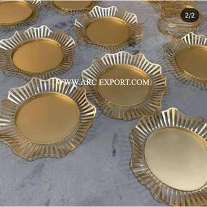 Best Quality Large Size Gold Plated Chocolate Serving <b>Bowl</b> Handmade Fancy Luxury Designing <b>Dessert</b> and Chocolate <b>Bowl</b> Low Price - Product Image 1