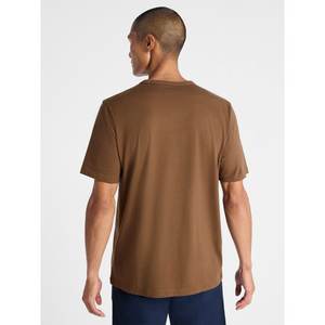 Beige 300g Camiseta de manga corta de algodón pesado Verano Cuello redondo Camisa suelta y base para hombres Mujeres Camiseta básica - Product Image 3