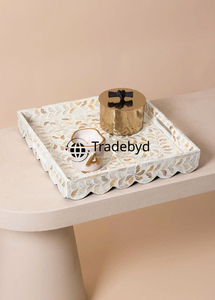 Bandeja elegante con incrustaciones de fregona de Tradebyd, bandeja Premium hecha a mano para entusiastas de la decoración del hogar - Product Image 2