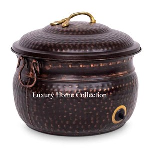 Gold Color Latest Design Metal Hose <b>Pots</b> <b>Large</b> Shape Handmade Designer Fancy Look Admirable Stylish Hose Storage <b>Pots</b> From India - Product Image 6