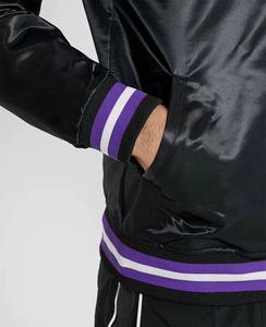 Chaqueta Varsity de Satén Transpirable para Hombre, Diseño Nuevo, Color Negro, Material de Poliéster Ligero, Impresión de Logotipo Personalizada de Alta Calidad 2026 - Product Image 3