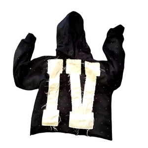 Increíble estilo Stitchmode invierno bordado Rhinestone Sudadera con capucha mejor calidad tachonado cremallera Streetwear - Product Image 5