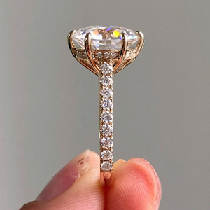 Tendance 3.60Carat Lab-Grown Round Cut Diamond Ring Bague de fiançailles Bague de mariage Bijoux Bague en or jaune 14 carats - Product Image 4