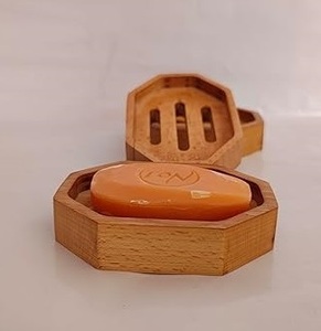 Porte-savon en bambou fait main de qualité supérieure pour lavabo de salle de bain, écologique, durable, antidérapant, style moderne, pour un usage quotidien - Product Image 2