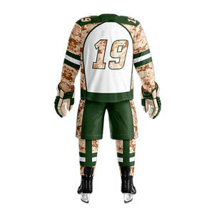 Uniformes de Hockey sobre Hielo Personalizados para Equipos Adultos, 100% Poliéster Transpirable y Ecológico, Servicio OEM, MOQ Bajo, Alta Calidad, Color Personalizado - Product Image 5