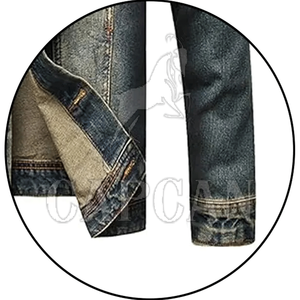 แจ็คเก็ตยีนส์ผ้าฝ้ายทรงสลิมฟิตสุดฮิต สไตล์ไฮสตรีท สำหรับผู้ชาย แบบยืดได้ ตกแต่งด้วยแพทช์สั่งทำพิเศษ บรรจุภัณฑ์แบบชิ้นเดียว - Product Image 6