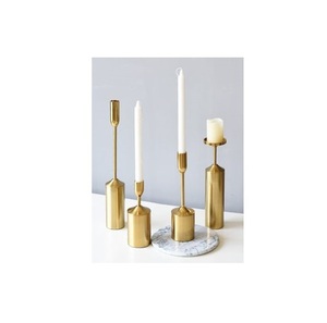 Candelabro de Metal de latón para decoración de boda, soporte de vela de Metal plateado, producto de venta, muestra gratis - Product Image 1