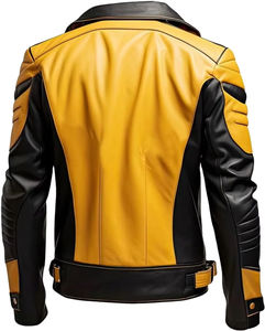 Venta al por mayor de chaquetas de cuero de moda de los hombres con capucha ropa de calle de diseño personalizado de alta calidad chaqueta de cuero Geneiune - Product Image 3