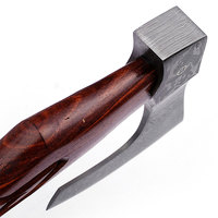 Hache en acier Damas de qualité supérieure, tête en acier à motif fait à la main avec manche en bois, hache traditionnelle en acier Damas