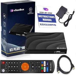 NOUVEAU vseebox V3 Plus 4K UHD Android TV Box 64 Go avec télécommande vocale Lecteur multimédia en streaming - Product Image 3